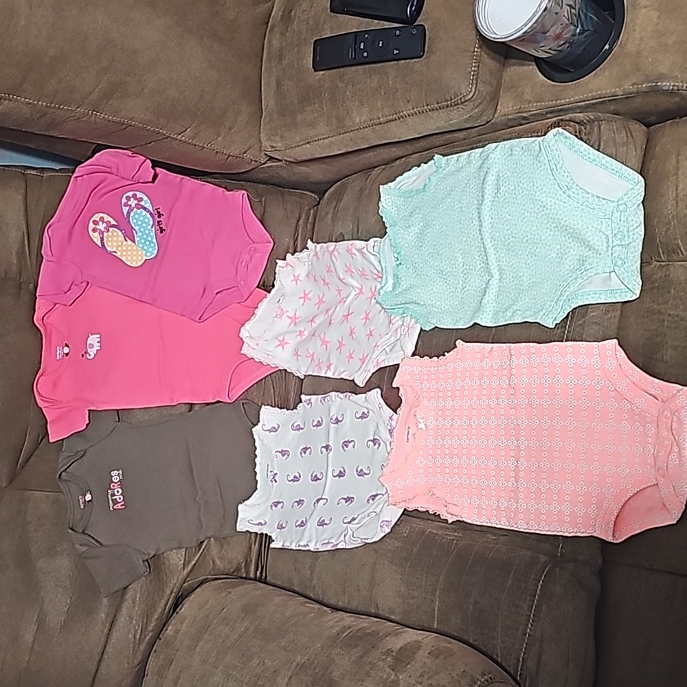 Bundle Baby Girl 6 months Carters Onesies